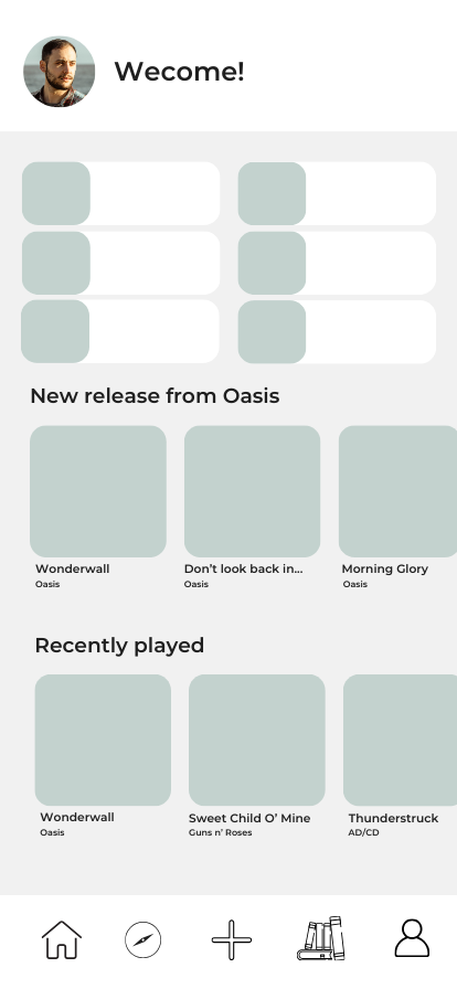 Prototipo de pantalla Home